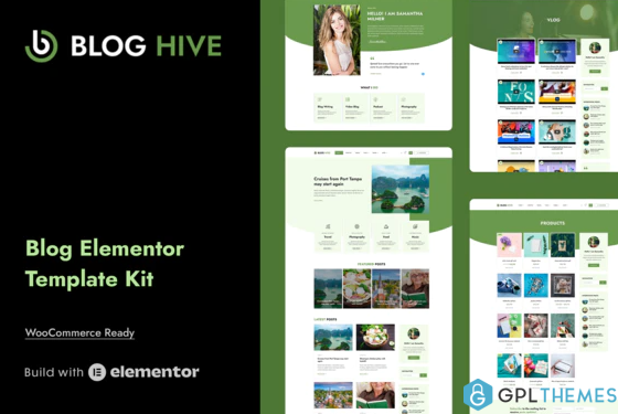 Blog Hive Personal Blog Elementor Template Kit 1