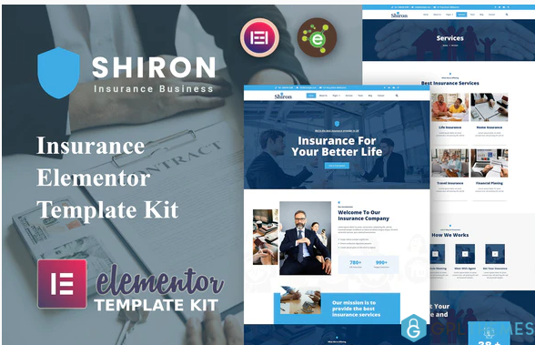 Shiron Insurance Elementor Template Kit