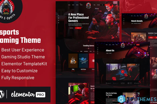 CROX Esports Gaming Elementor Template Kit