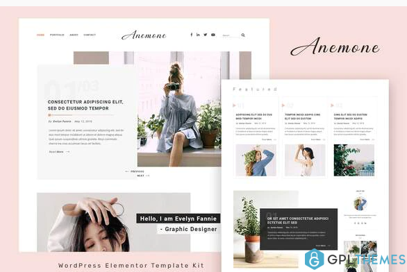 Anemone Blog Magazine Elementor Template Kit