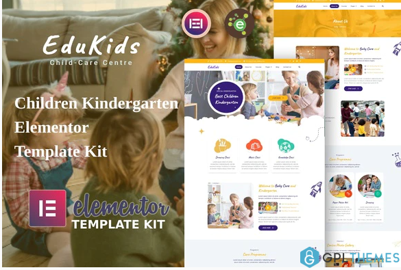 EduKids Children Kindergarten Elementor Template Kit