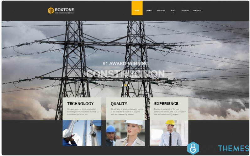 Roxtone Construction Company Responsive Creative HTML Website Template 1