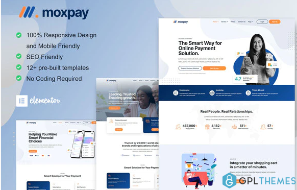 Moxpay Online Payment Gateway Elementor Template Kit