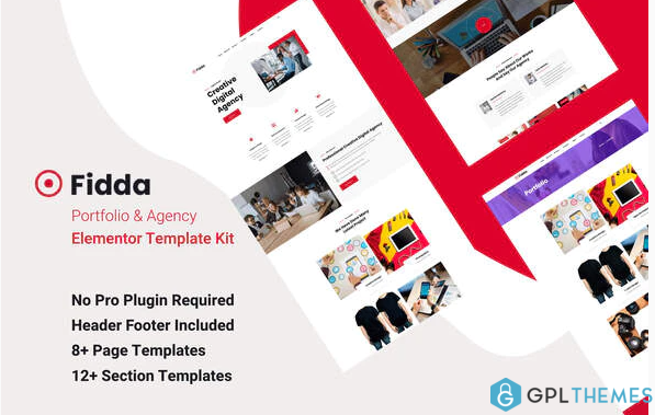 Fidda Portfolio Agency Elementor Template Kit