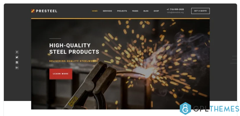 Presteel Steelworks Multipage Creative HTML Website Template