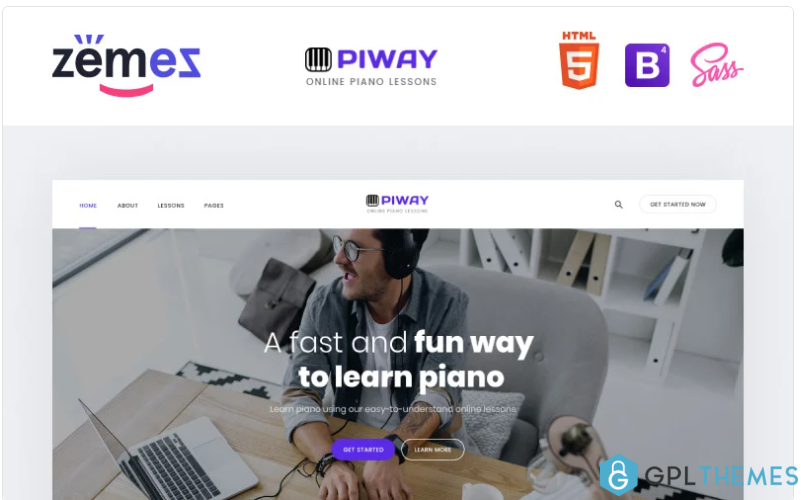 PIWAY Music School Multipage Clean HTML Website Template