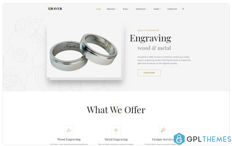 Graver Art Multipage Elegant HTML Website Template