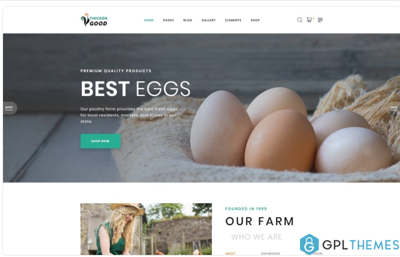 Chicken Good Poultry Farm Multipage HTML Website Template