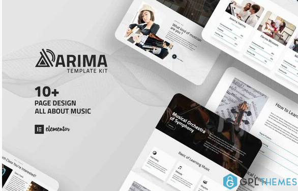 Arima Musical Symphony Elementor Template Kit