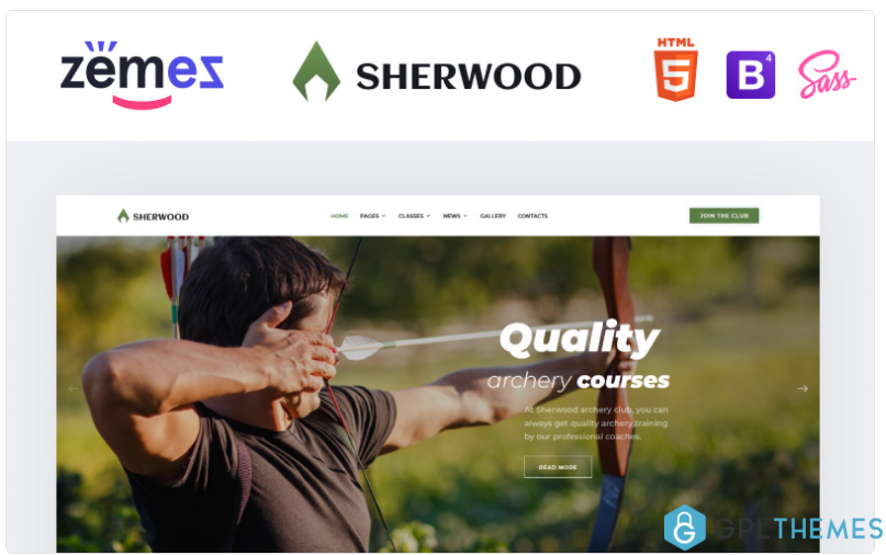 Sherwood Archery Multipage Clean HTML Website Template
