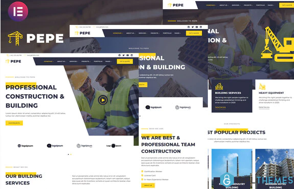 Pepe Building Construction Business Services Elementor Template Kit