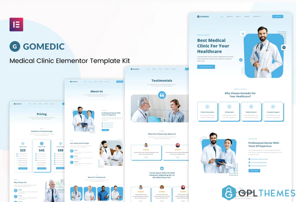Gomedic Medical Elementor Template Kit