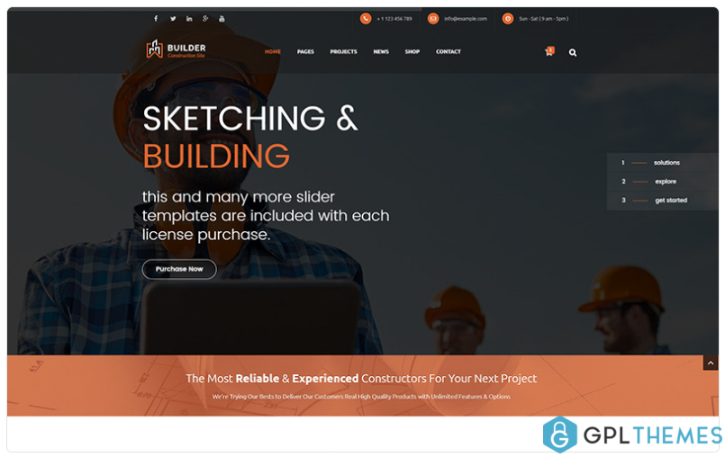 Builder Construction and Building HTML Website Template