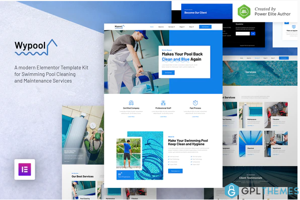 Wypool – Swimming Pool Cleaning Maintenance Services Elementor Template Kit