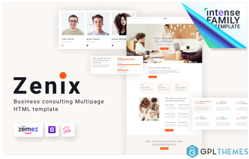 Zenix Business Consulting HTML Website Template