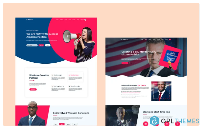 Policy Political HTML Website Template