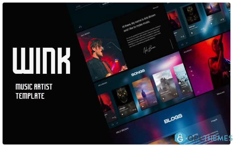 Music Artist and Singer By WINK Website Template