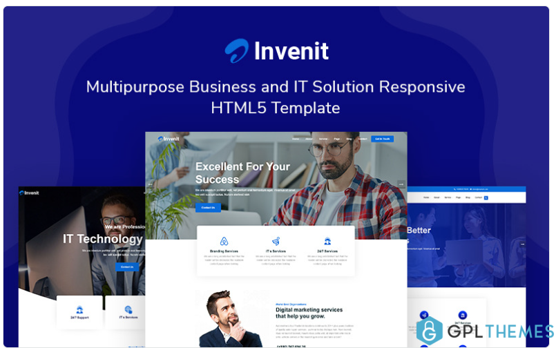 Invenit Multipurpose Business and IT Solution Responsive Website Template