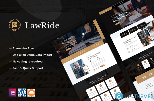 Lawride Lawyer Law Firm Elementor Template Kit