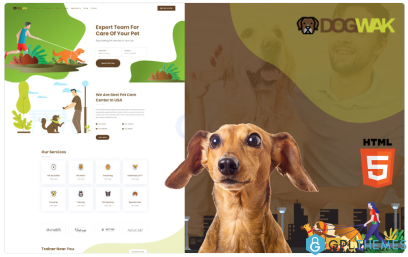 Dog Wak Dog Walking Services Website Template