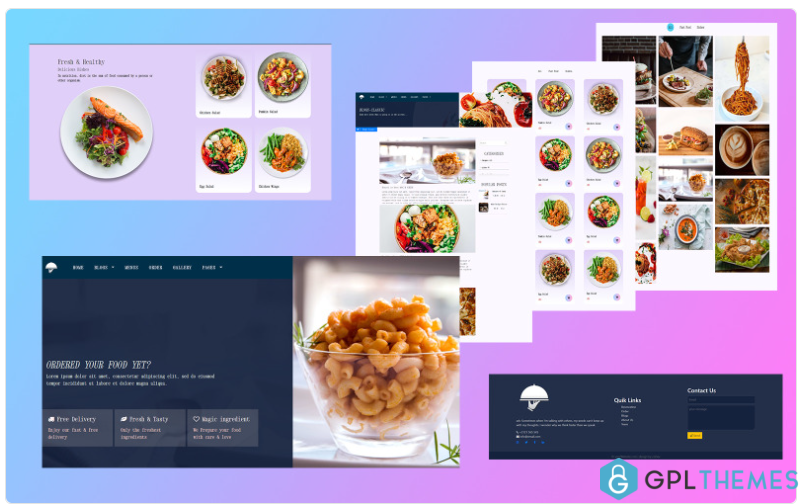 Restaurant and Catering Clean Bootstrap HTML Website Template