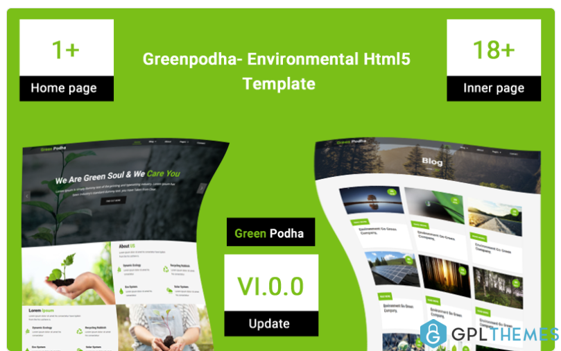 Greenpodha Environmental Html5 Website Template