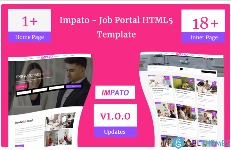 Impato Job Portal Html5 Teamplate Website Template