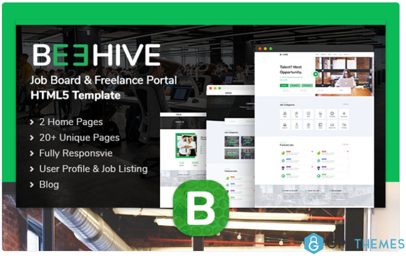 Beehive Job Listing HTML5 Website Template