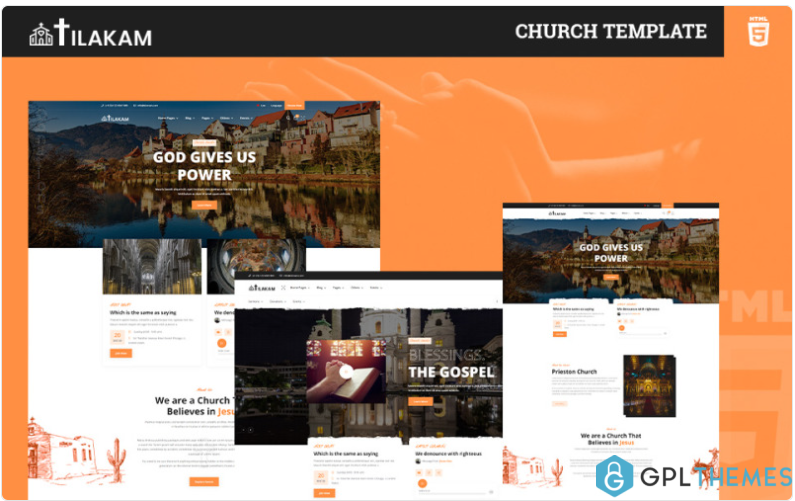 Tilakam Church and Religious HTML5 Template Website Template
