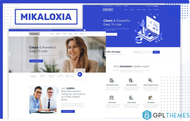 Mikaloxia Multipurpose Business HTML5 Website Template