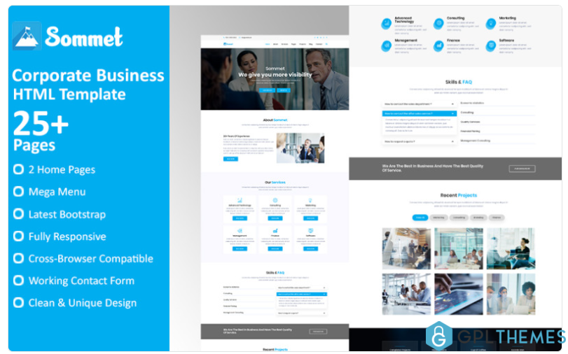 Sommet Corporate Business HTML5 Website Template