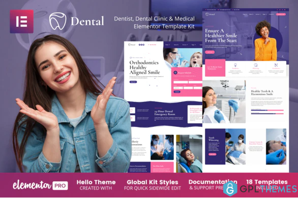 Dental Dentist Clinic Medical Elementor Template Kit