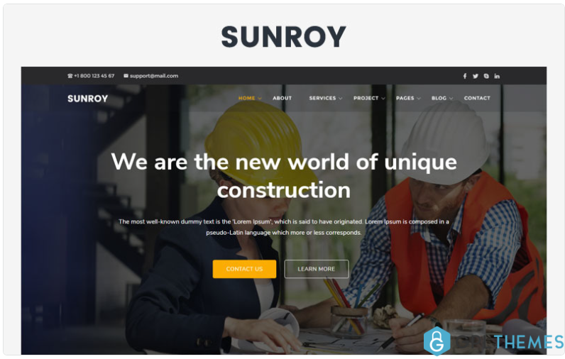 Sunroy Architecture Construction Website Template