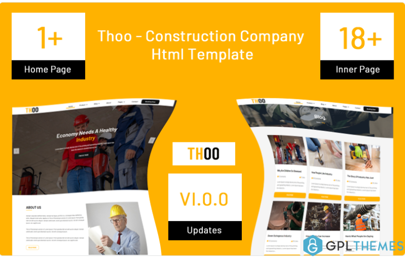 Thoo Construction Company Website Template