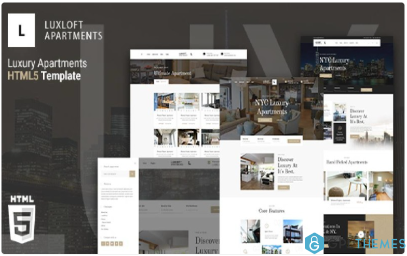Luxloft Modern Apartment HTML 5 Website Template