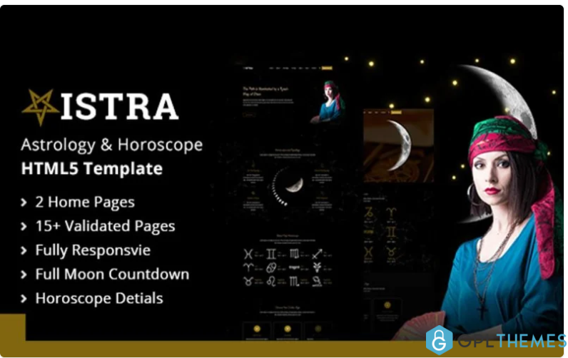 Vistra Multipurpose Astrology Horoscope HTML 5 Website Template