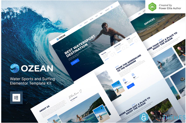 Ozean – Water Sports Surfing Elementor Template Kit