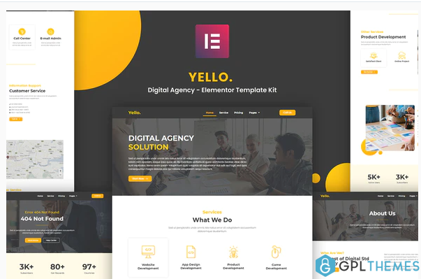 Yello Digital Agency Elementor Template Kit