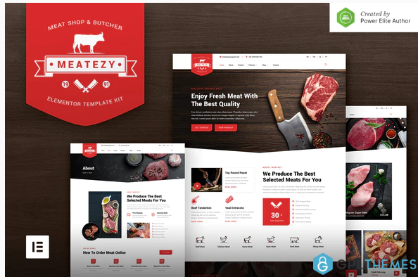 Meatezy – Meat Shop Butcher Elementor Template Kit