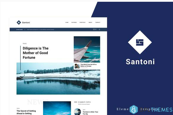 Santoni Blog Magazine Elementor Template Kit