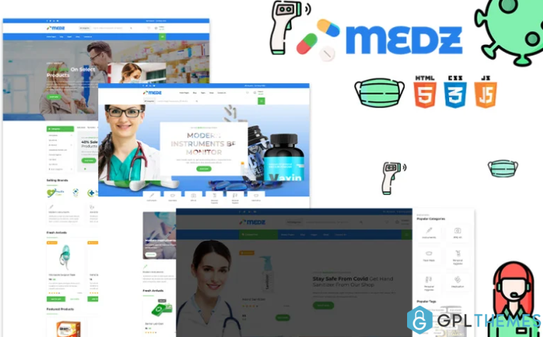 Medz Medical Equipment Accesories HTML Website Template