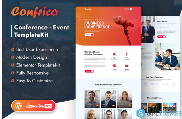 Confrico Event Conference Elementor Template Kit
