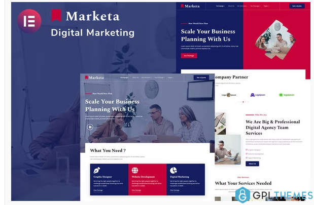 Marketa Digital Agency Business Services Elementor Template Kit