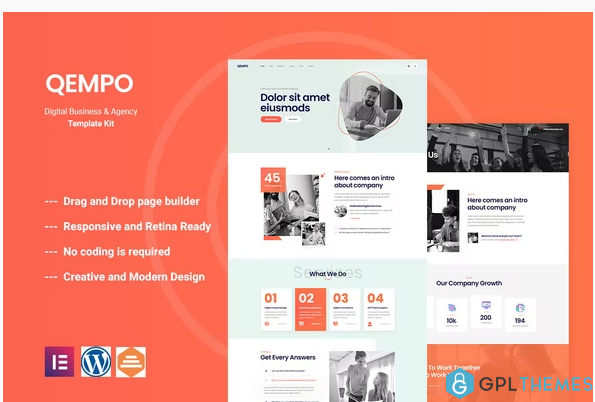 Qempo Digital Service Agency Elementor Template Kit
