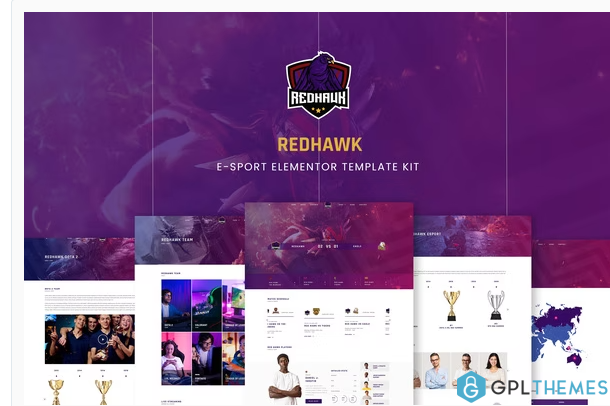 Redhawk Esports Elementor Template Kit