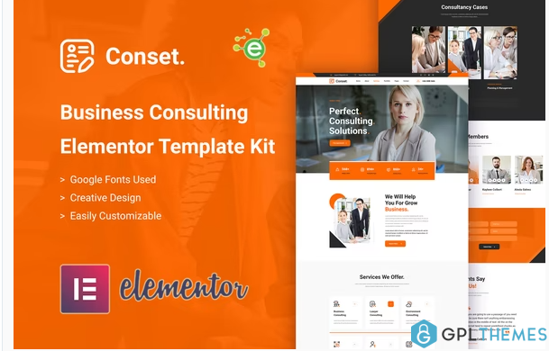 Conset – Business Consulting Elementor Template Kit