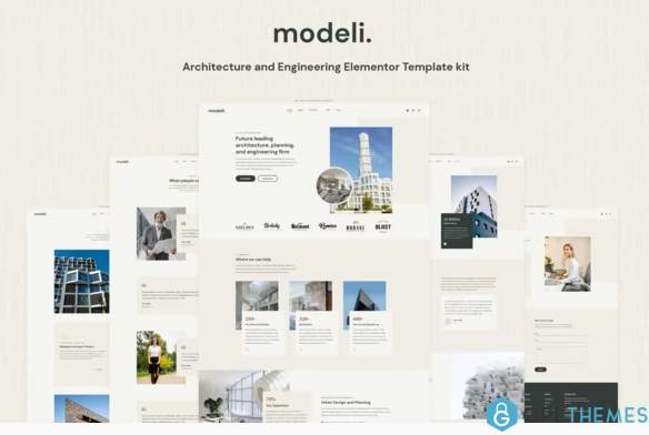 Modeli Architecture Engineering Elementor Template kit