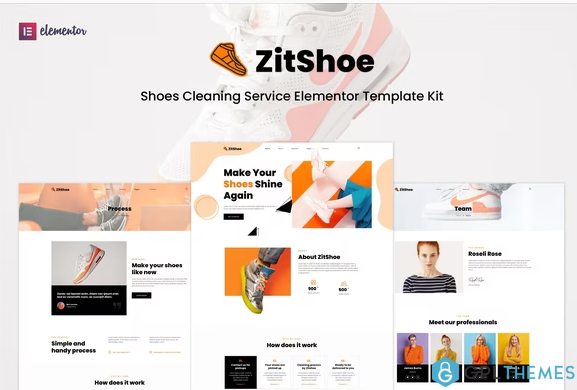 Zitshoe Shoes Cleaning Service Elementor Template Kit