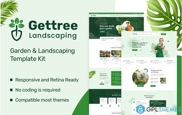 Gettree – Garden Landscaping Elementor Template Kit