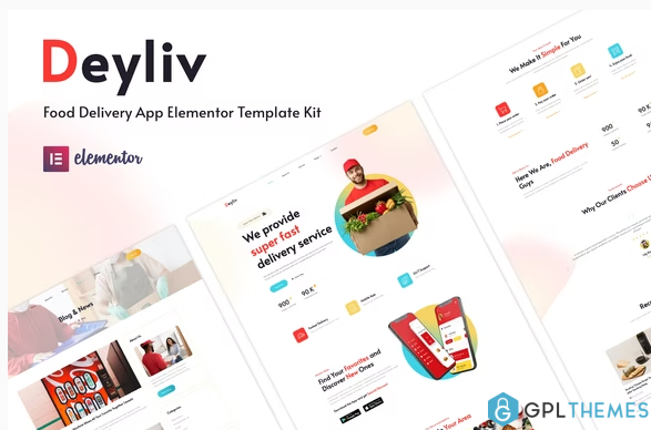 Deyliv Food Delivery App Elementor Template Kit